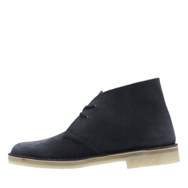 Clarks Womens Desert Boot Ankle Boots Ink Suede | UK-7451098